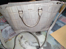 *Joop*  echt Leder Handtasche grau /schlamm, Krokolook, wie neu