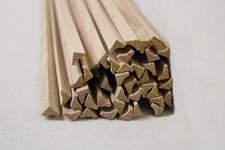 (a155)  40Stk 100cm Hohlkehlleiste massiv Eiche 9x10mm Hohlkehl Holzleiste