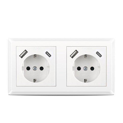 Doppelsteckdose mit usb typ - doppelsteckdose, c