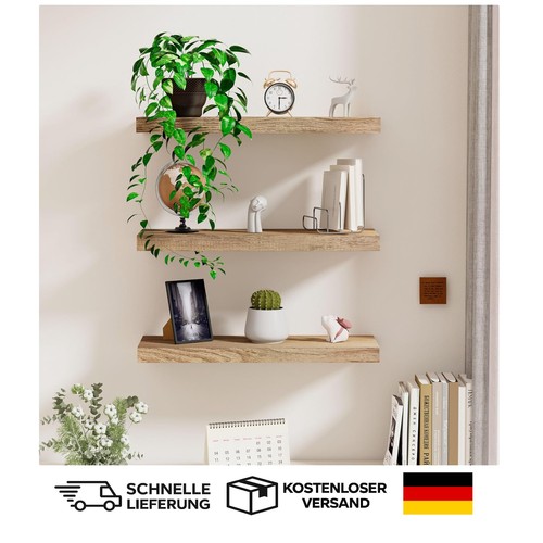 Wandregal holz 3er set - wandregal,