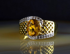 Ring Silber 925 Citrin Topas