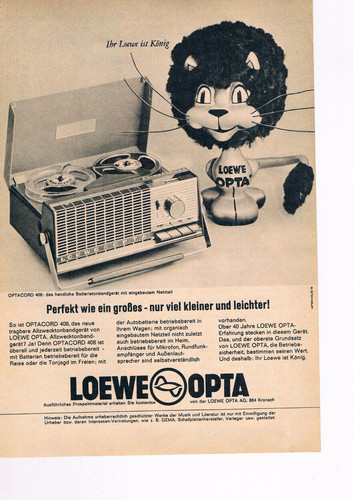 Loewe opta werbeanzeige - opta,