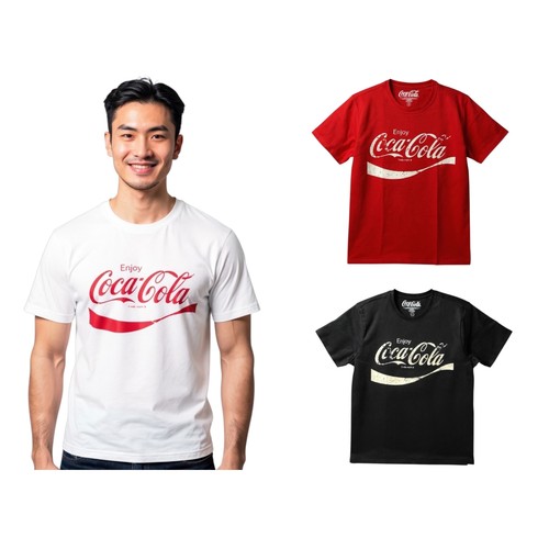 Coca cola kurzarm - coca-cola, t-shirt