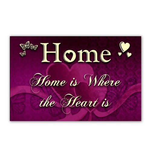 Home love wandbild lila creme - love,