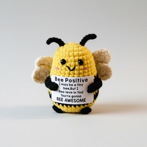 Gehäkelte biene positive bee - gehäkelte,