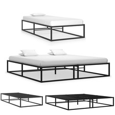 Metall Bettgestell Einzelbett Doppelbett Bettrahmen Metallbett (90-200)x200cm