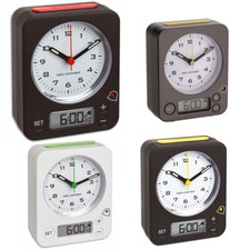TFA Dostmann 60.1511 Combo analoger Funkwecker Reisewecker digitale Weckzeit