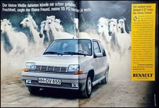 Renault 5 GT Turbo, originale Werbung aus 1986   Großformat
