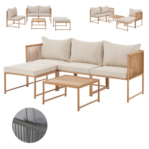 Polyrattan gartenlounge - polyrattan,
