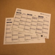 2 x Halbjahreskalender 2026 /