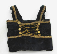 Antike Puppenbekleidung Puppen MIEDER Weste Tracht Samt Brokat Gold Handarbeit