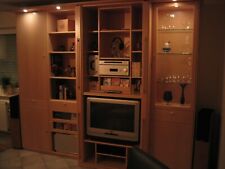 Wohnwand Musterung mit Mediacenter in Ahorn hell mit  allen extras .