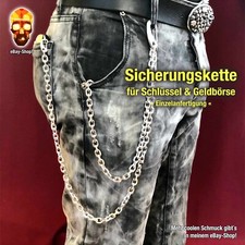 Schlüsselkette Geldbörsenkette Hosenkette Sicherungskette Geldbörse Herren Skull