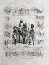 Frankreich Gendarmerie Polizei Uniform Garde Bärenfell-Mütze Tschako Raupenhelm 