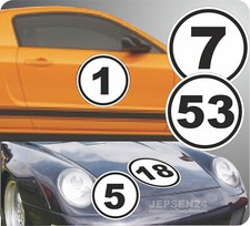 Startnummern Autoaufkleber