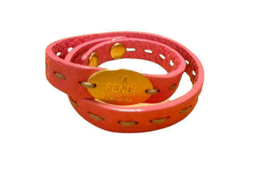 Fendi rosa leder armband - fendi,