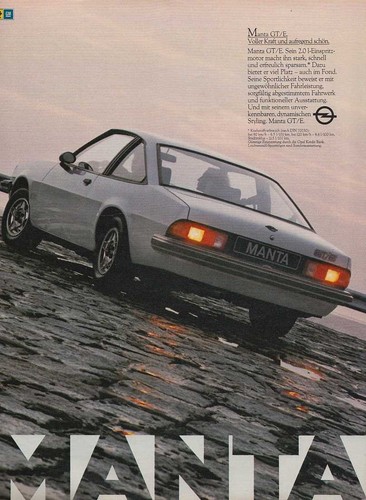 Opel manta reklame - manta, b