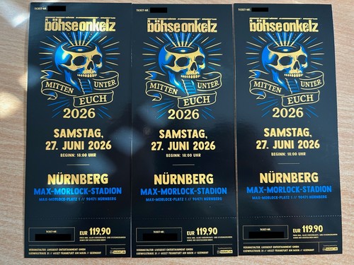 Böhse onkelz 3xticket - onkelz,