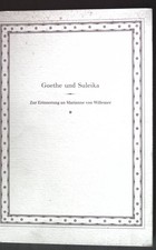 Goethe und Suleika: Zur