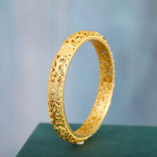 I03 Armreif Feng Shui Drache Phönix Tiger Schildkröte Feinsilber vergoldet