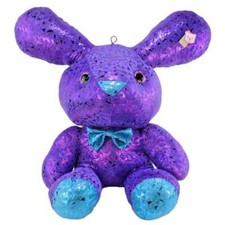 Hase aus Plüsch metallic -