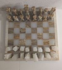 Edles Onyx/Mamor  Schachspiel Handarbeit | ca. 8 kg | Sammlerstück Vintage