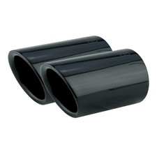 2x Auspuffblende Edelstahl Blenden Schwarz für VW Golf 6 7 Tiguan II AD1 Auspuff