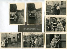 7 Kleine Privat-Fotos Fahrt nach Hillesheim, Eifel, Automobil Oldtimer 1938