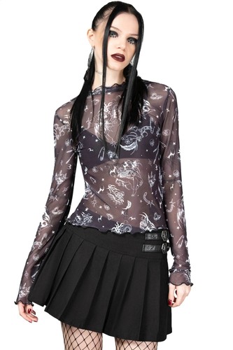 Killstar mini faltenrock - mini,