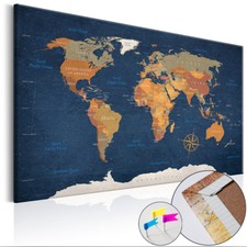 Map Karte WANDBILDER BILDER WELTKARTE PINNWAND LEINWAND XXL ENG HOLZFASERPLATTE