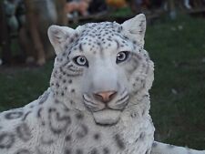 Deko Figur Schnee Leopard Löwe 78cm naturgetreu Raubkatze Garten Hotant NEUHEIT