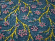 Musterwalk Punkte Blumen blau