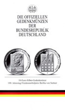 10 Euro 2005 - 100. Jahrestag Friedensnobelpreis Bertha von Suttner - Zertifikat