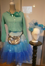 Nixe Meerjungfrau Meeresleuchten Kostüm Karneval S/M Petticoat NEU LEd