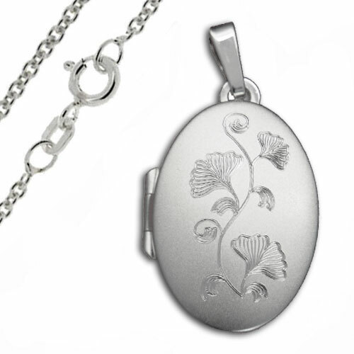 Medaillon anhänger mit gingko - anhänger,