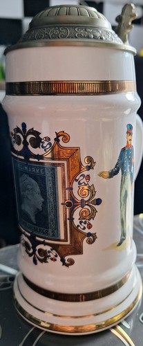 Porzellan bierkrug mit - porzellan,