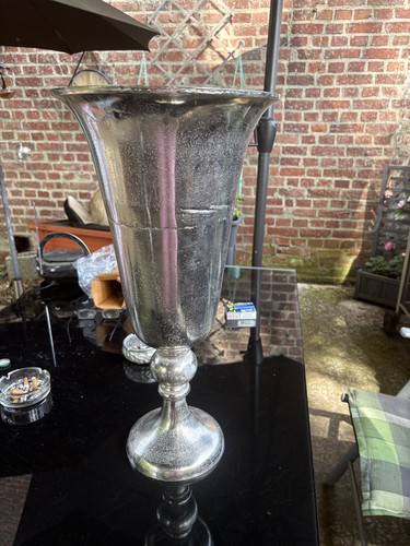 Vase alu vernickelt - h, cm
