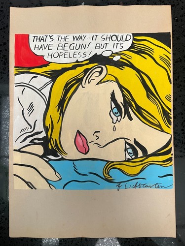 Roy lichtenstein - roy, (handarbeit)