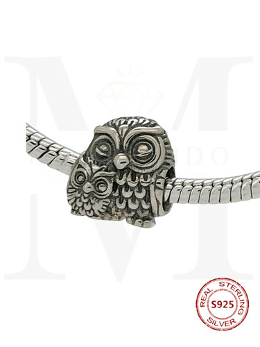 Charm bead eule - charm,, eule,
