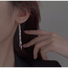 Durchzieher Ohrringe lang kette Silber 925 Neu*