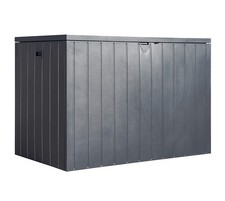 Gartenbox Auflagenbox Kissenbox Gartentruhe Anthrazit Stahl ShelterLogic 980L