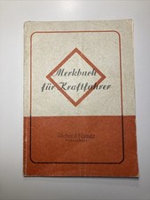 1950 Merkbuch für Kraftfahrer