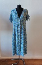 Midikleid blau knöpfe - midikleid,