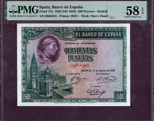 Spanien 500 pesetas - 500, banknote