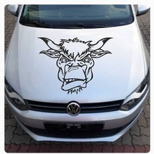 Autoaufkleber Bull Stier Bullenkopf Böse Bad Auto Aufkleber Motorhaube A070 M
