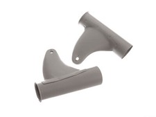 Set: Scheinwerferhalter links + rechts, grundiert - für AWO-Sport