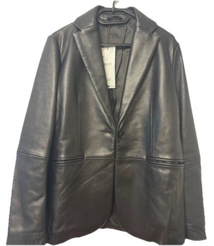 Zara echtes leder - leder, blazer