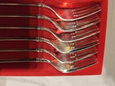 Robbe & Berking „150“ – 6 Gabeln, versilbert Rosenmuster