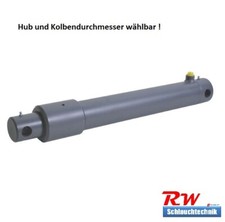 Hydraulikzylinder Einfachwirkend, konfigurierbar mit Bohrungen !
