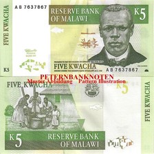 Malawi 5 Kwacha 1997 Unc. P
